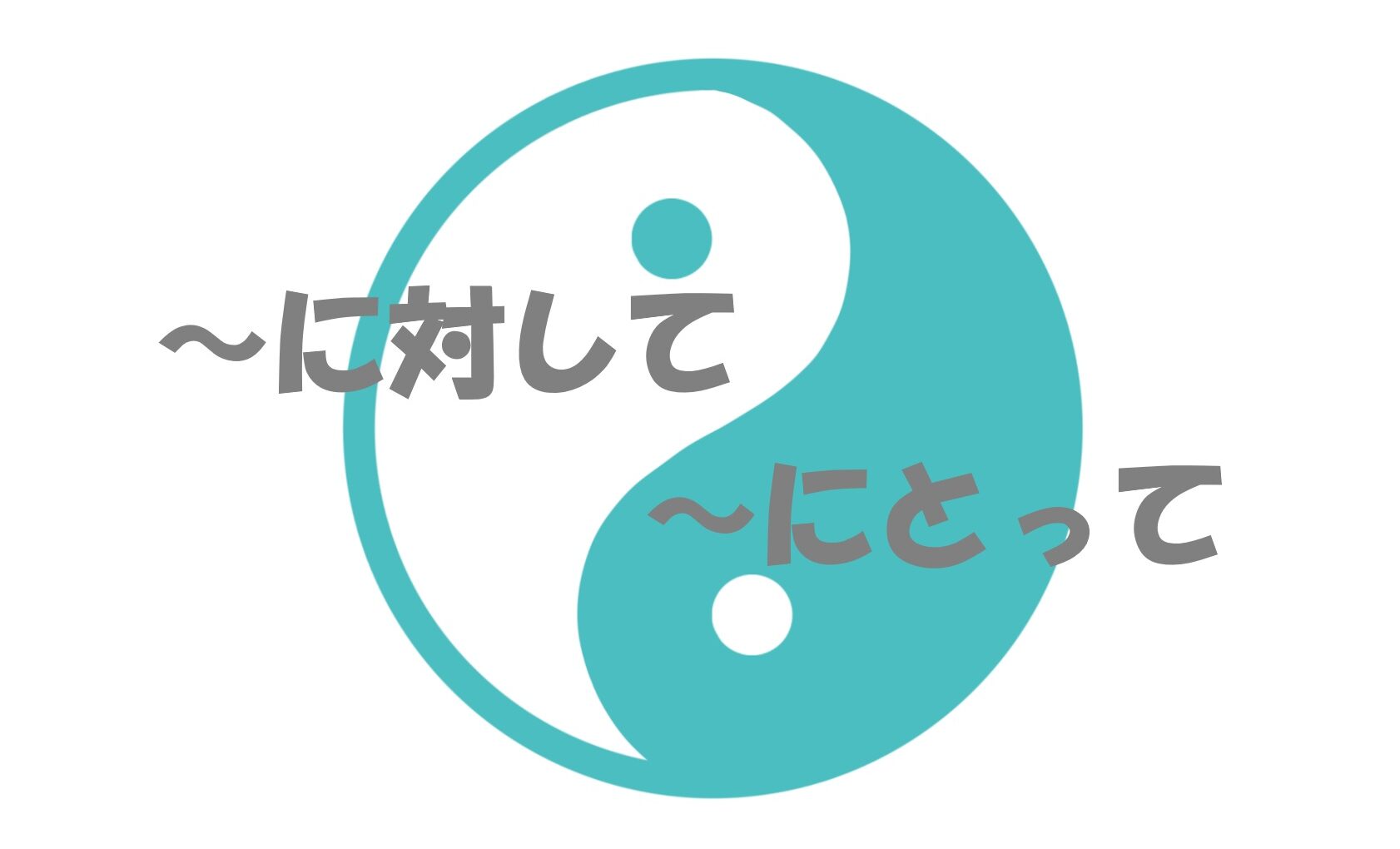 に対して、にとって
