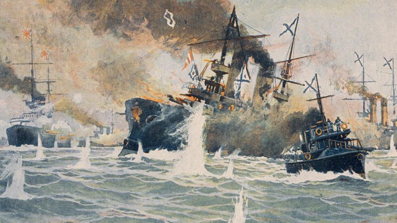 日本海海戦の図