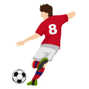 サッカー選手背番号８
