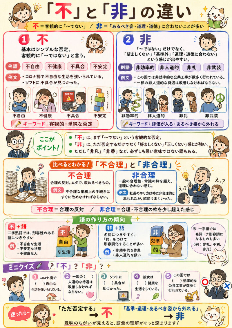 「不」と「非」まとめ