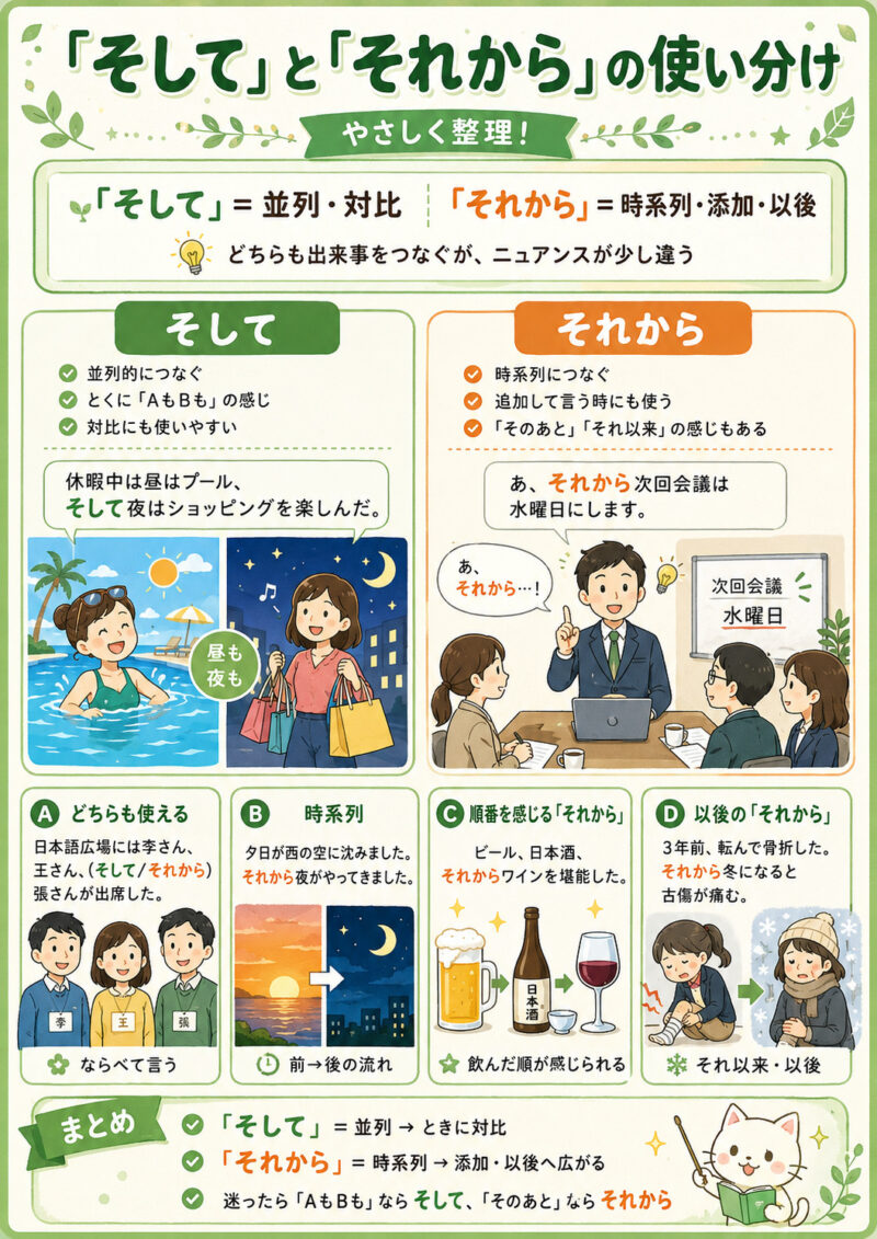 「そして」「それから」まとめ
