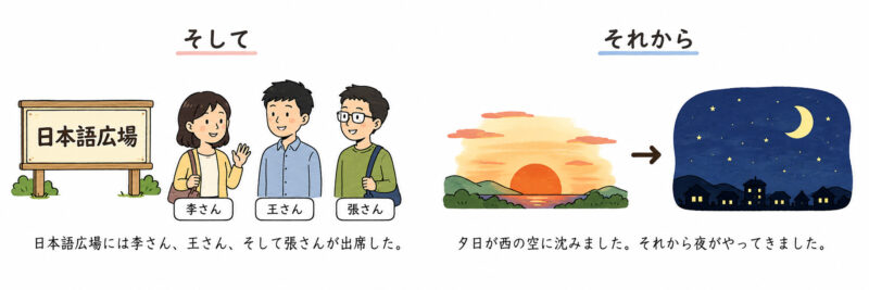 「そして」「それから」典型例文