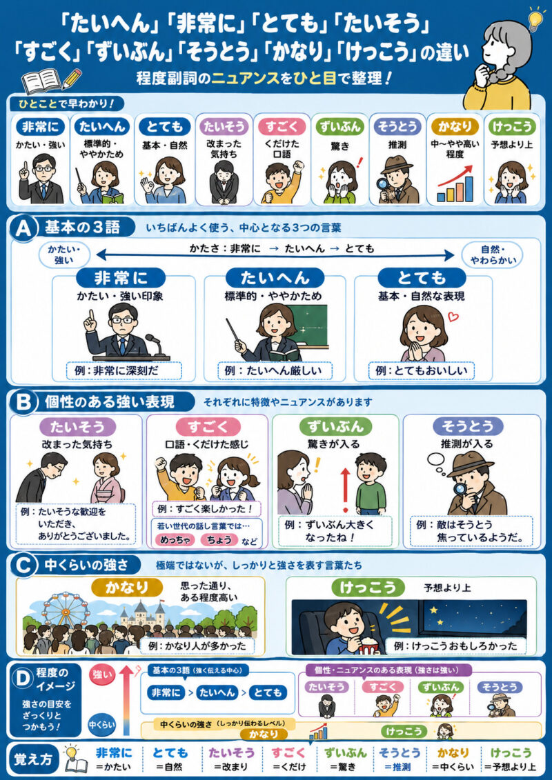 程度副詞使い分けガイド