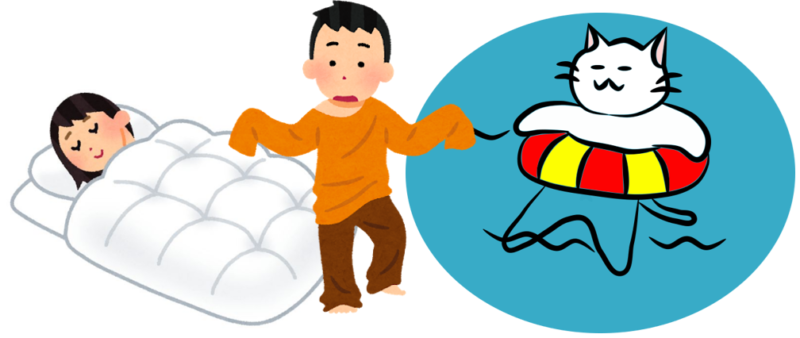 「ふかふか」「ぶかぶか」「ぷかぷか」