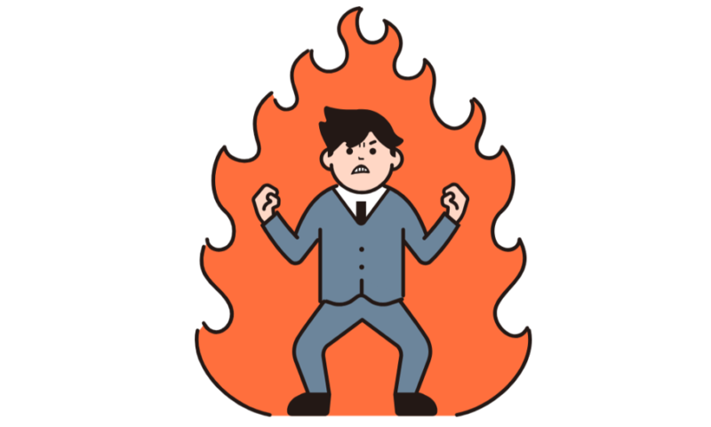 我慢の限界を超え、怒りに火がついた