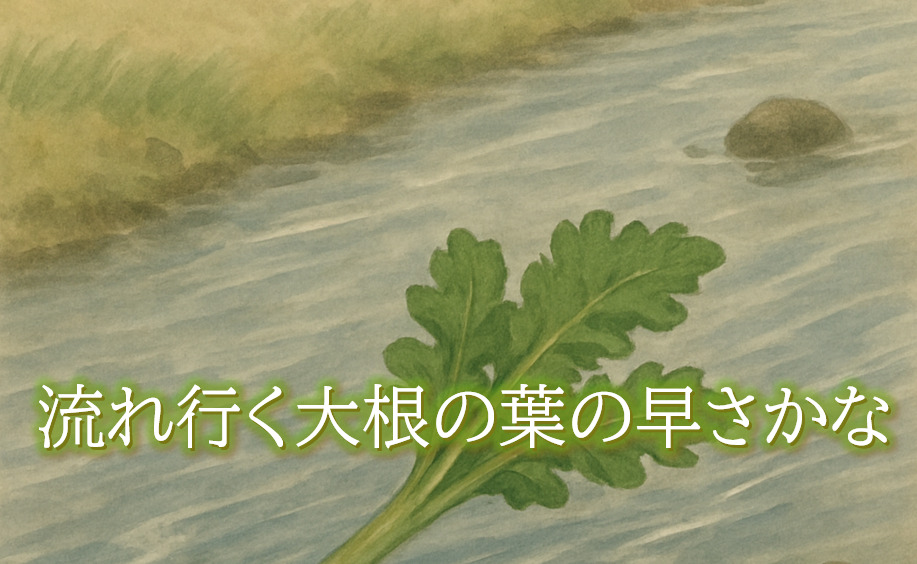 流れ行く大根の葉の早さかな