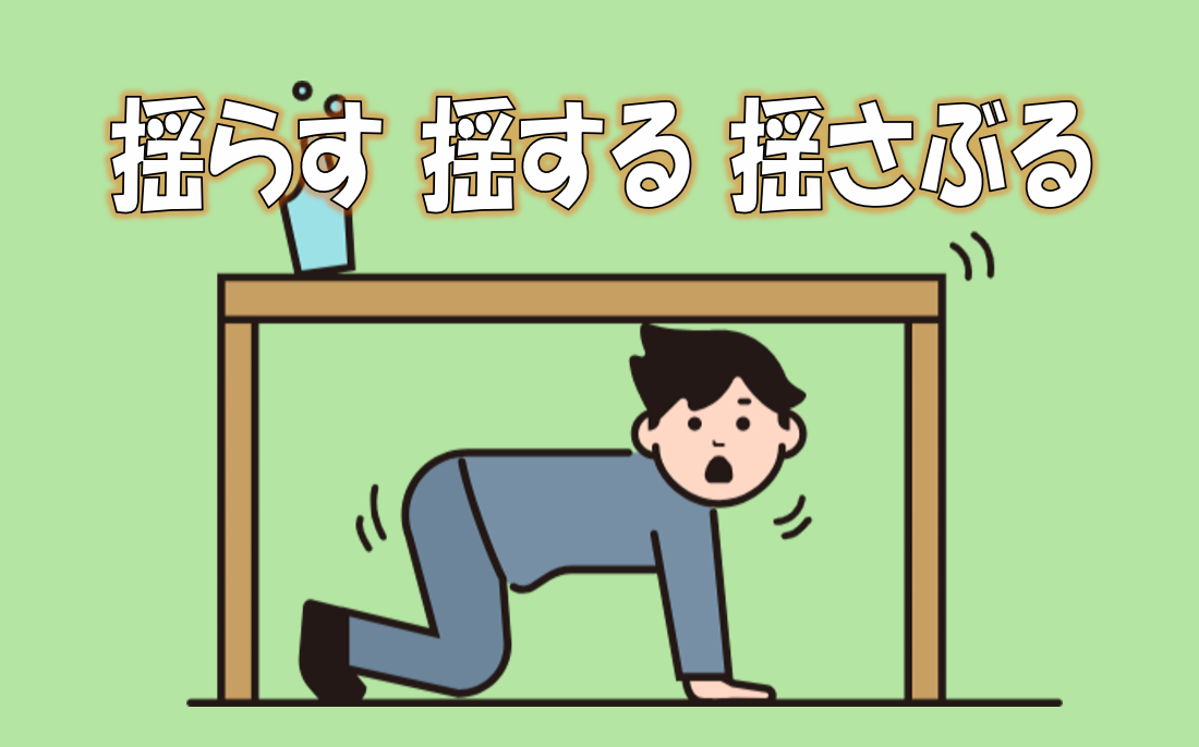 「揺らす」「揺する」「揺さぶる」