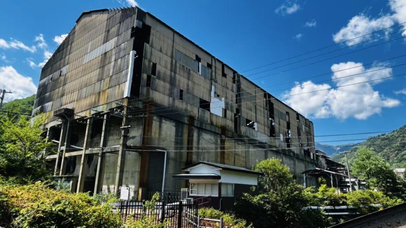 廃墟となった足尾銅山精錬所（2025年夏）