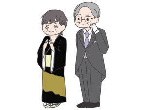娘の結婚式の両親