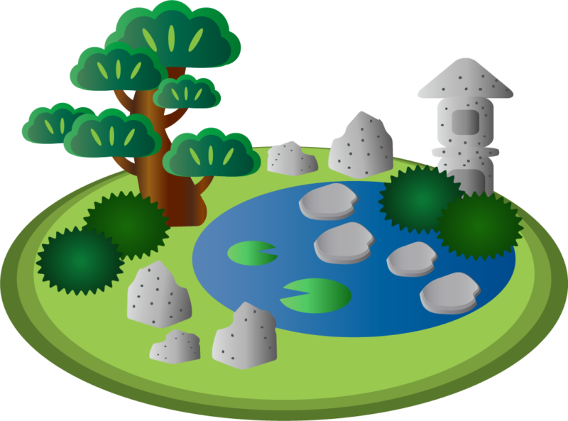 田舎の料亭風庭