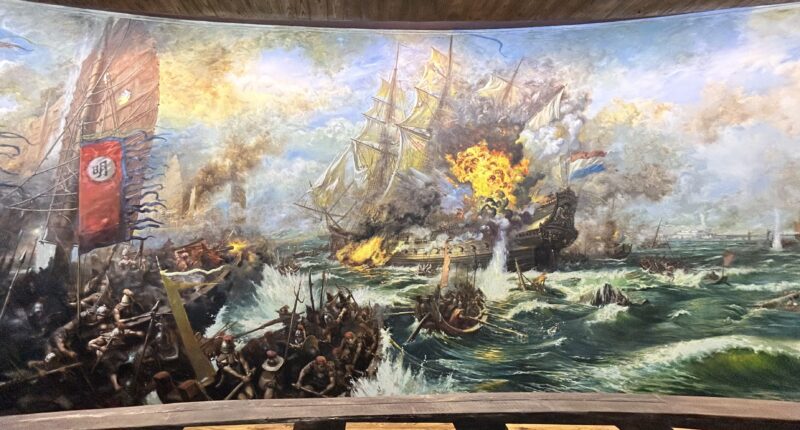 鄭成功とオランダとの戦い（コロンス島鄭成功記念館）
