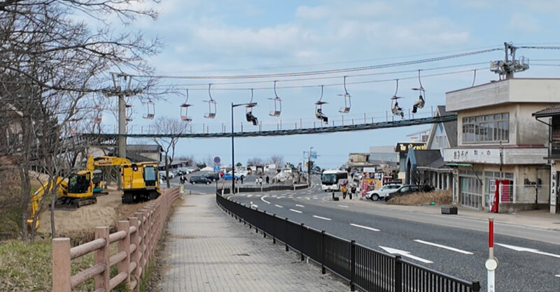 鳥取砂丘入り口前のゴンドラリフト