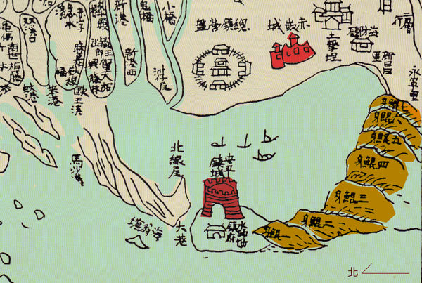 ゼーランディア城とプロビンシア城（古地図）