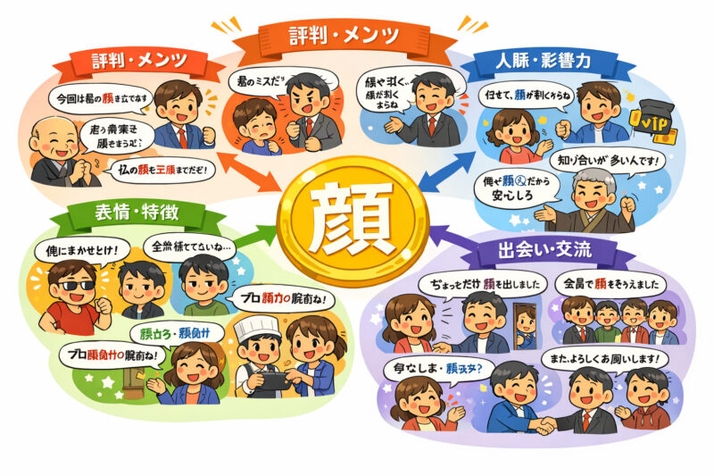 「顔」を使う表現（まとめ）