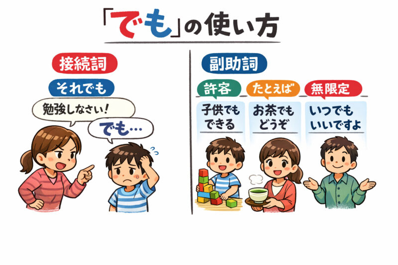 「でも」の使い方AI作画