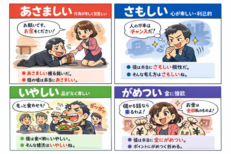 「あさましい」「さもしい」など、AI作画