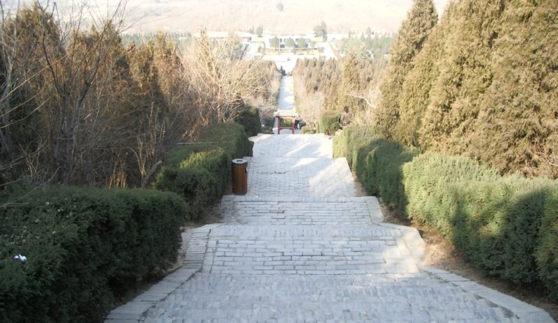 2009年1月13日秦の始皇帝陵上部から