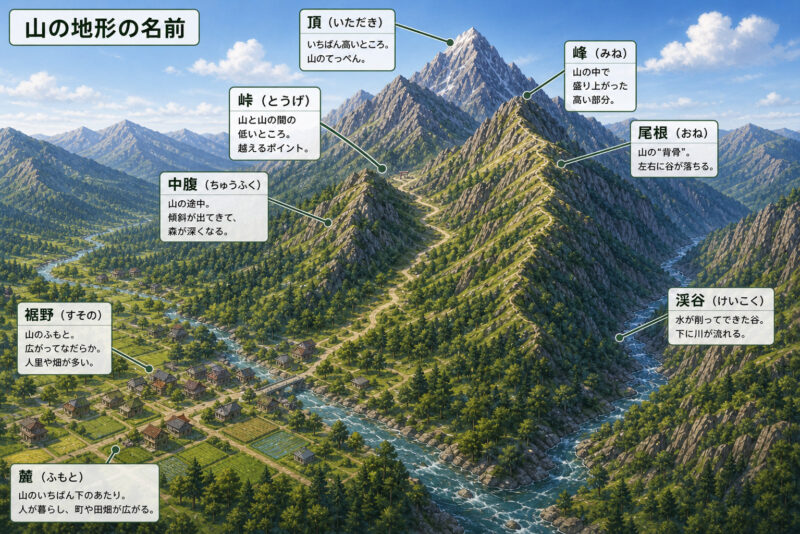 山の地名まとめAI描画