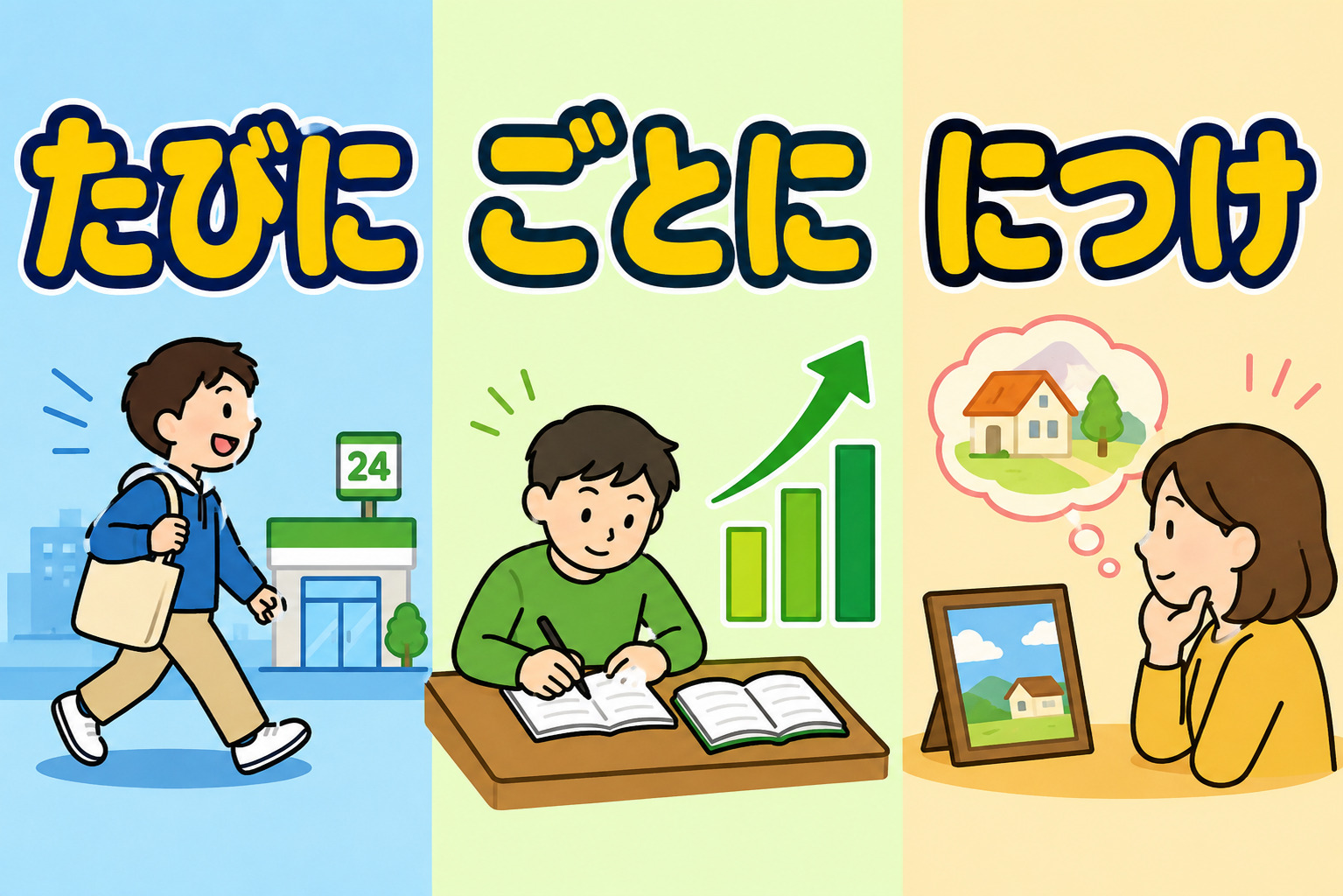 「たびに」「ごとに」「につけ」の違い | 日本語教師のネタ帳
