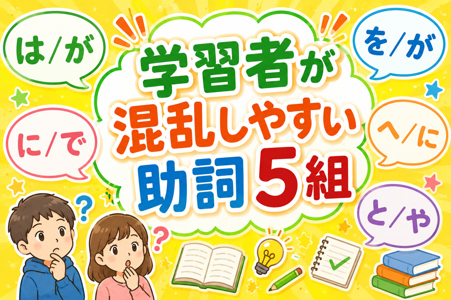 学習者が混乱しやすい助詞5組
