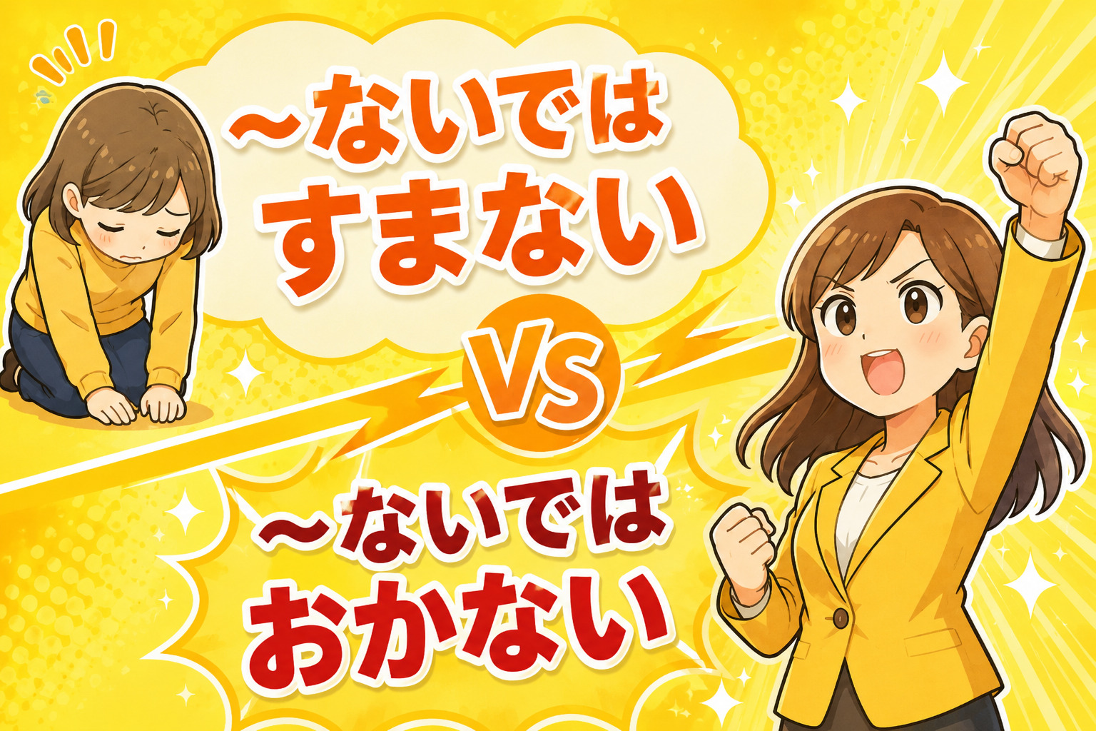 「ないではすまない」と「ないではおかない」比較