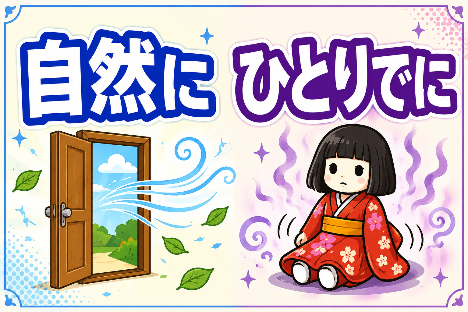 「自然に」「ひとりでに」