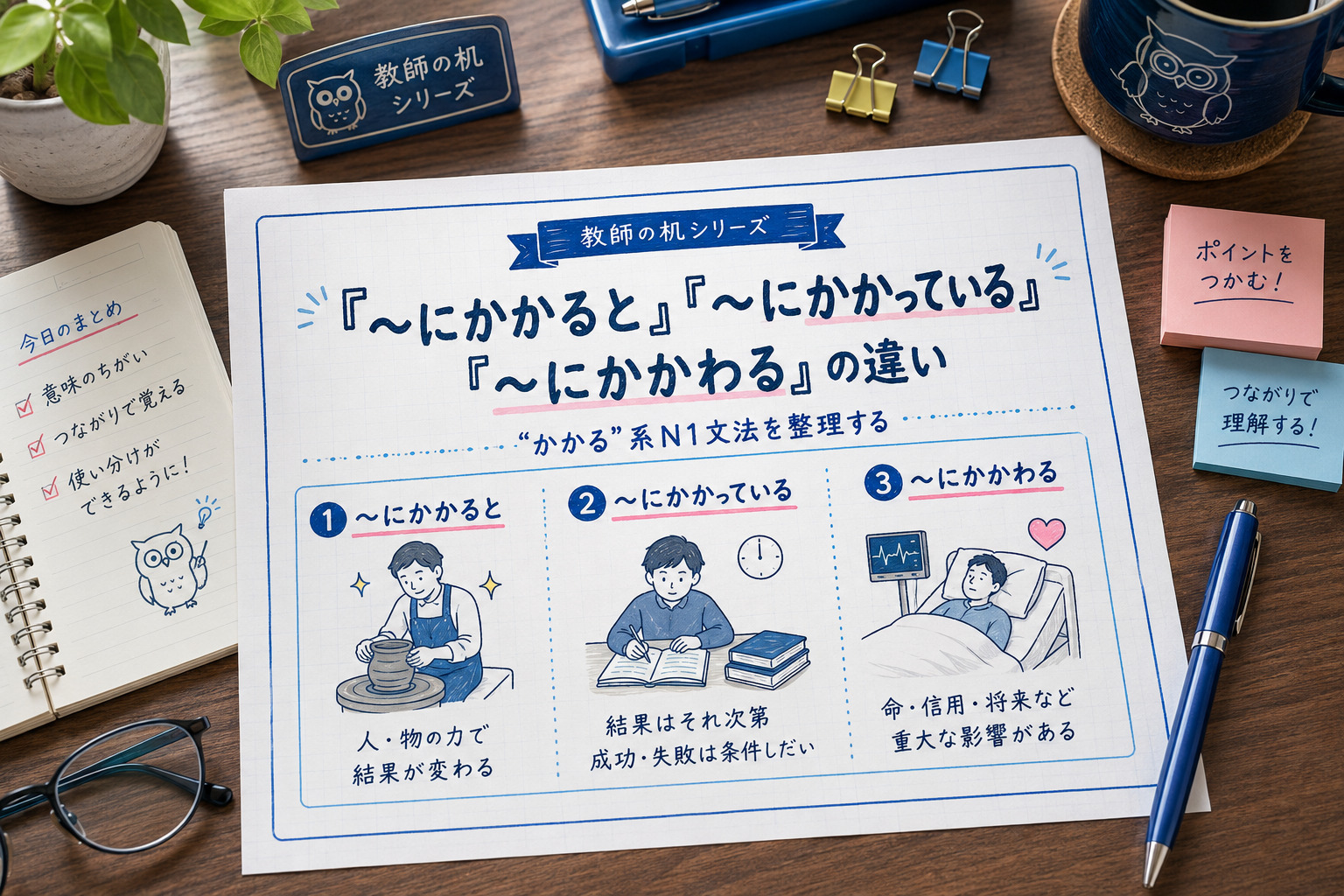 「にかかると」「にかかっている」「にかかわる」キャッチ