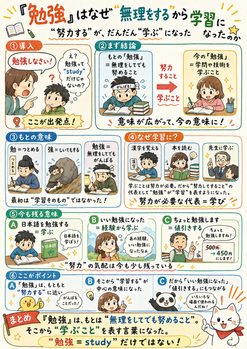「勉強」の意味変化まとめ