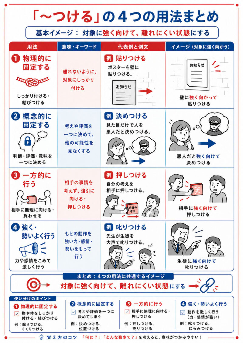 「～つける」まとめ