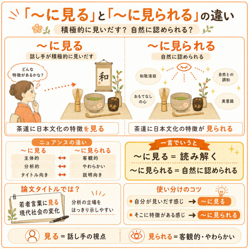 「～に見る」「～に見られる」まとめ