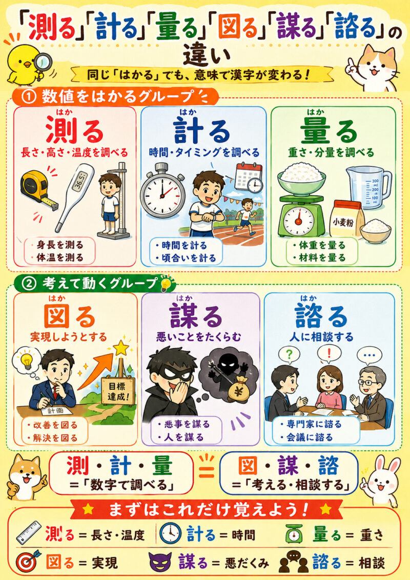 「はかる」まとめ