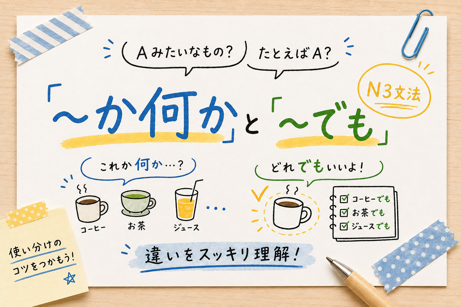 「か何か」「でも」