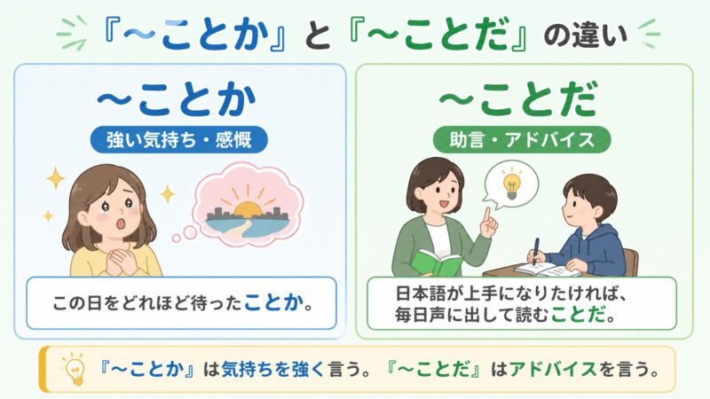 「ことか」「ことだ」簡単比較