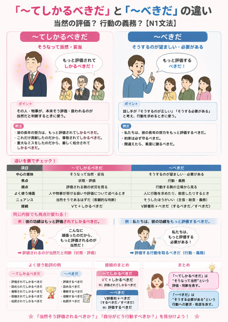 「てしかるべきだ」「べきだ」
