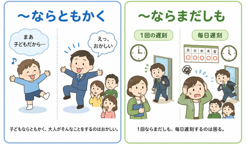 「ならともかく」「ならまだしも」簡単比較