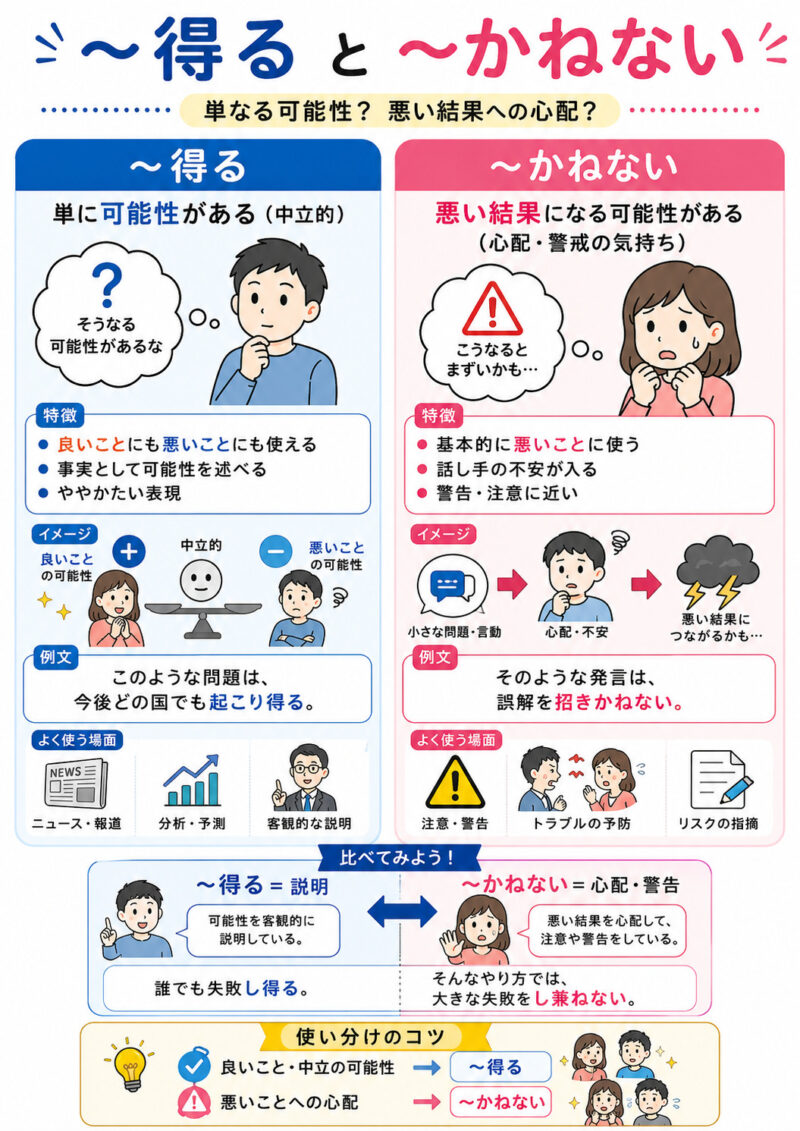 「得る」「かねない」まとめ