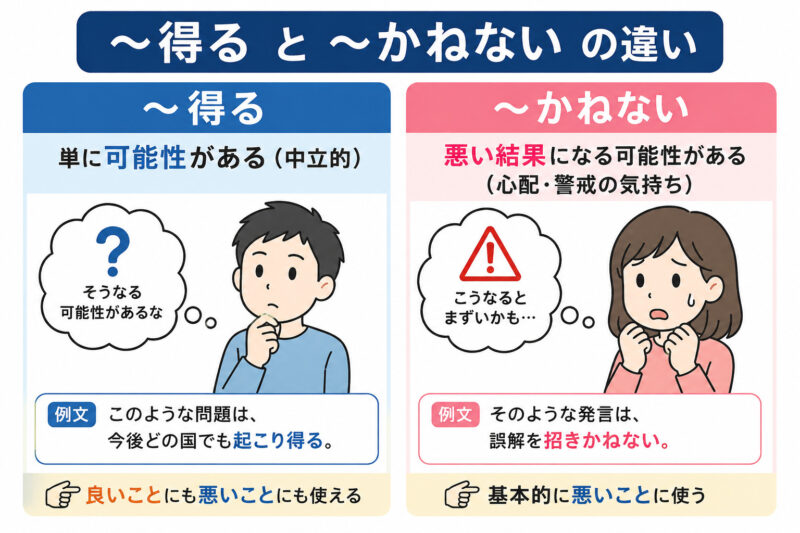 「得る」「かねない」簡単比較