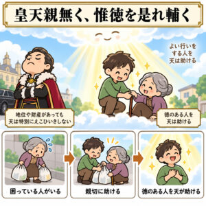 皇天親無く、惟徳を是れ輔く