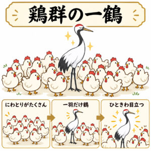 鶏群の一鶴