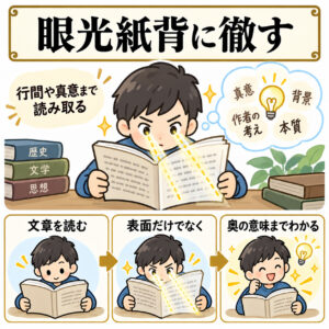 眼光紙背に徹す