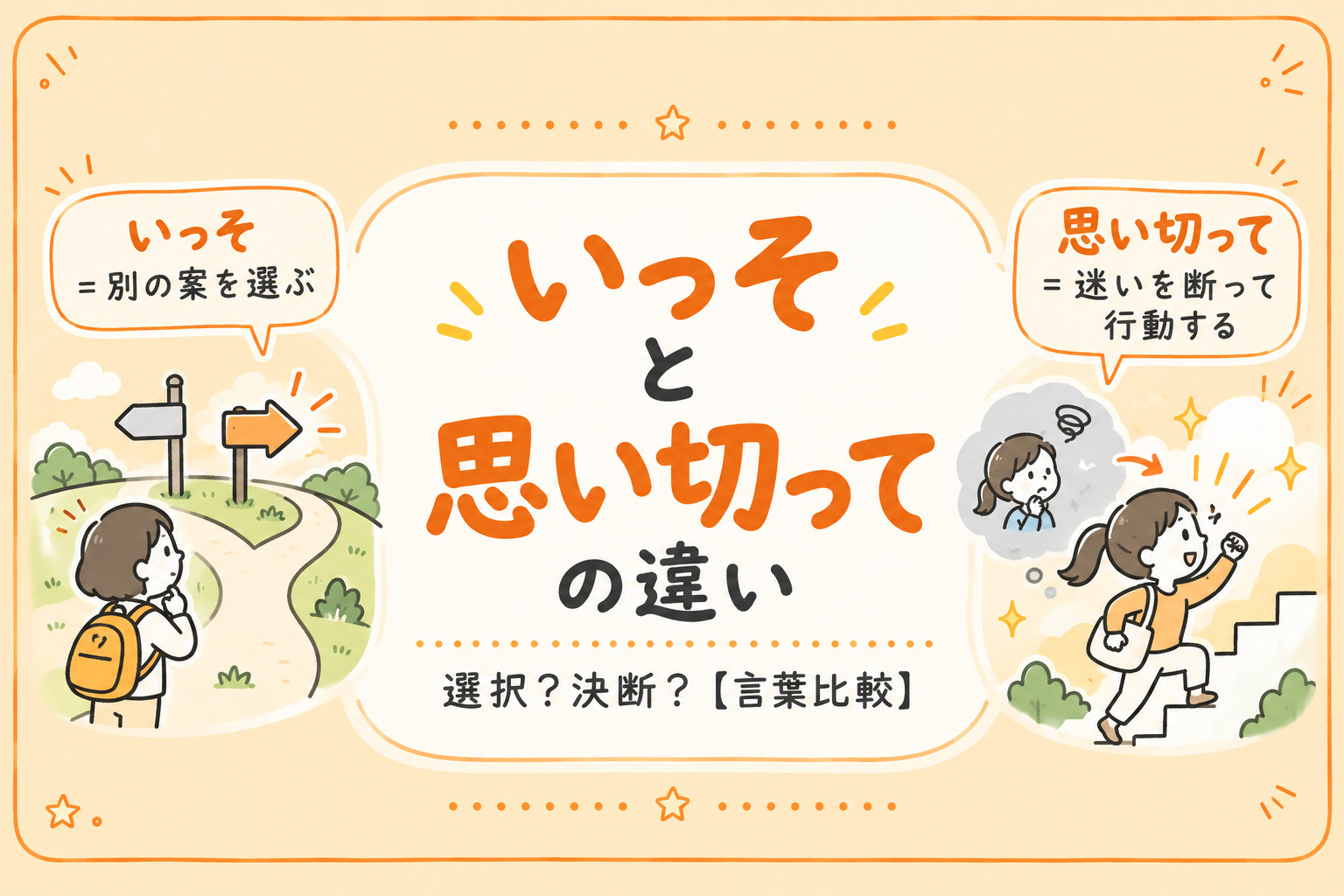 「いっそ」「思い切って」キャッチ