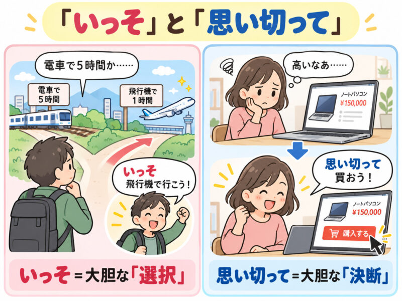 「いっそ」「思い切って」１