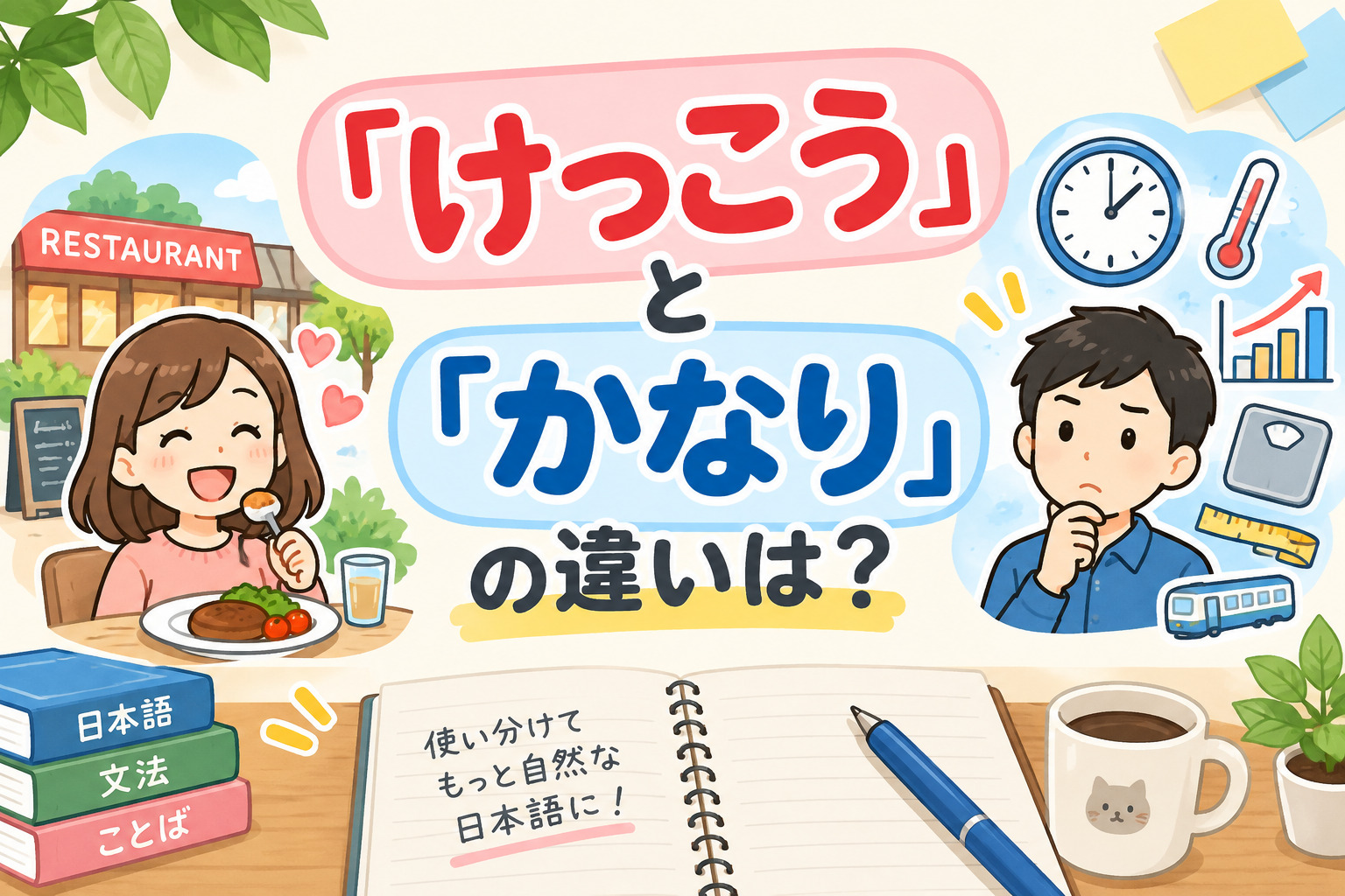 「けっこう」「かなり」