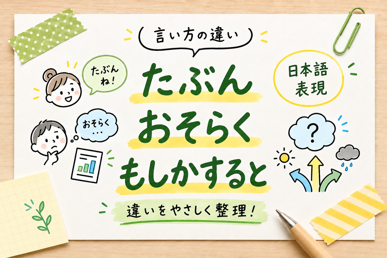 「たぶん」「おそらく」「もしかすると」