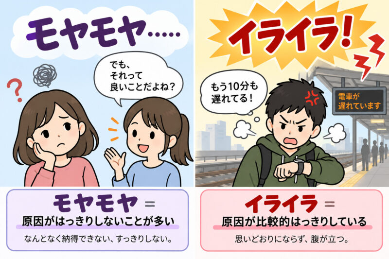 「もやもや」と「いらいら」