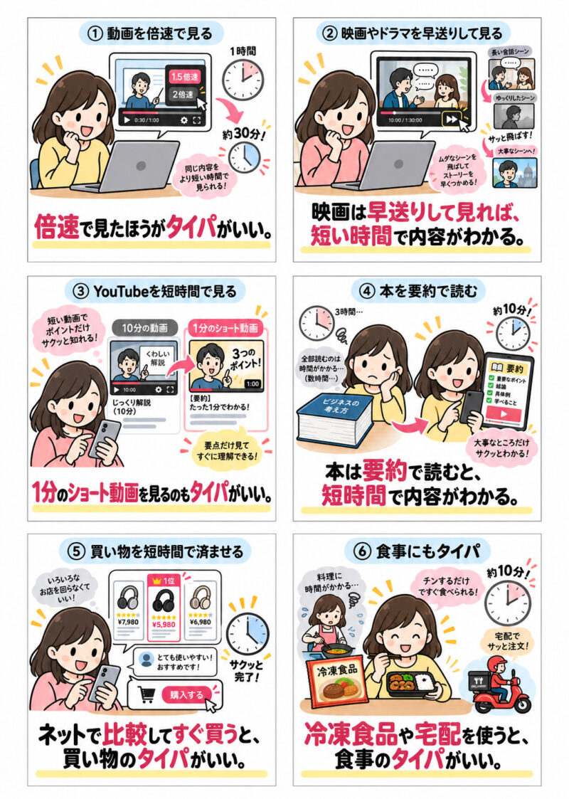 「タイパ」のシーン
