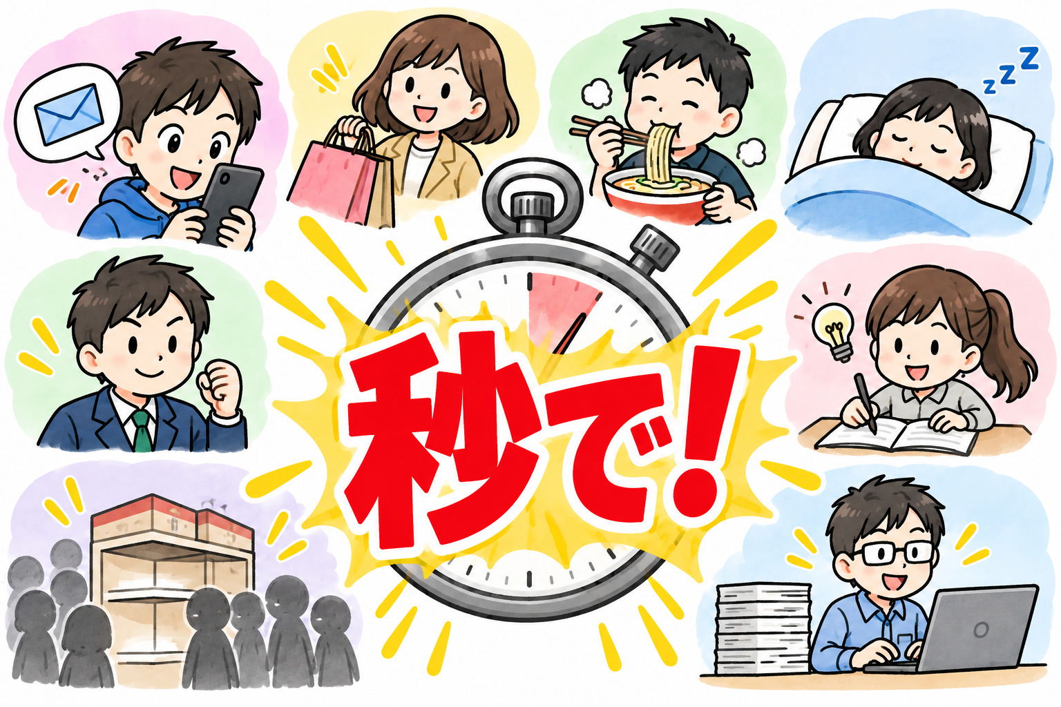 「秒で」