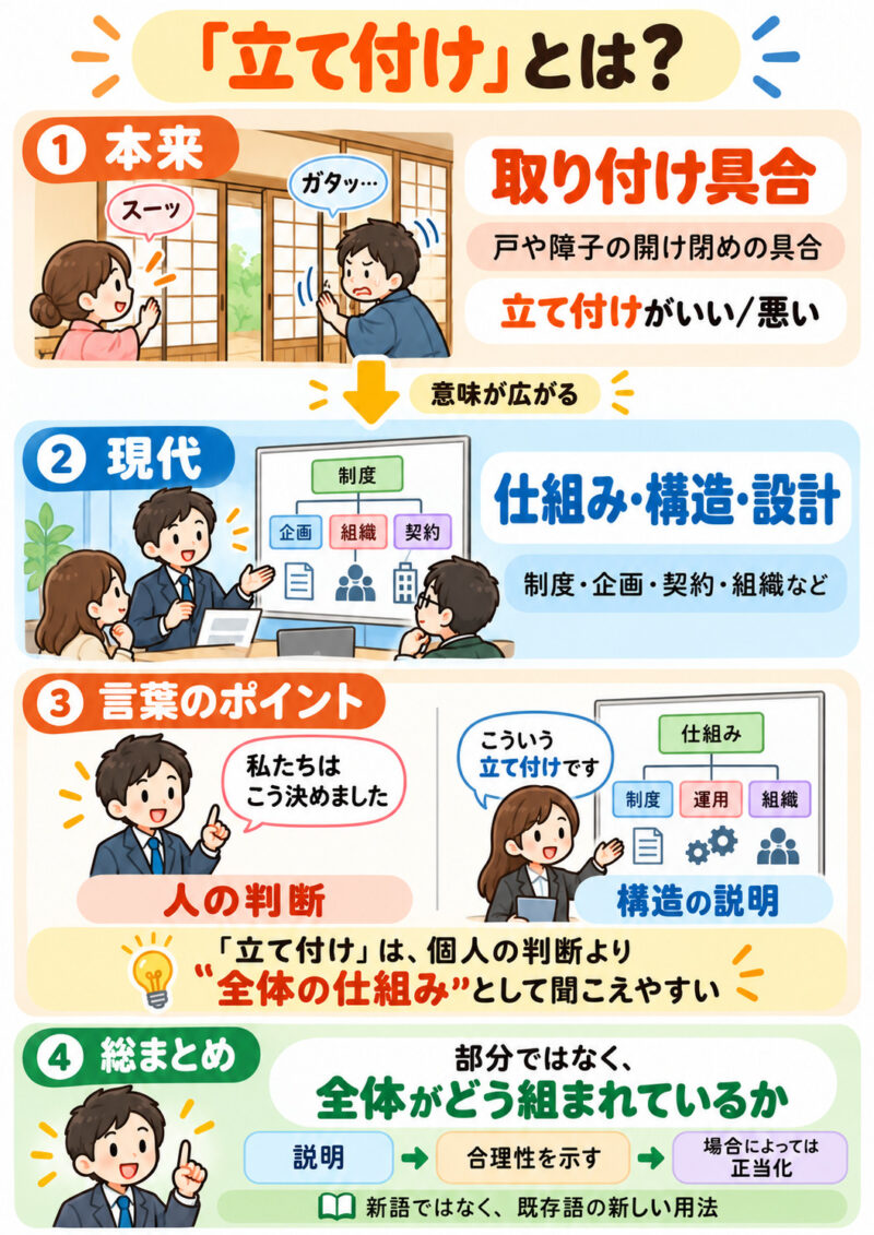「立て付け」まとめ