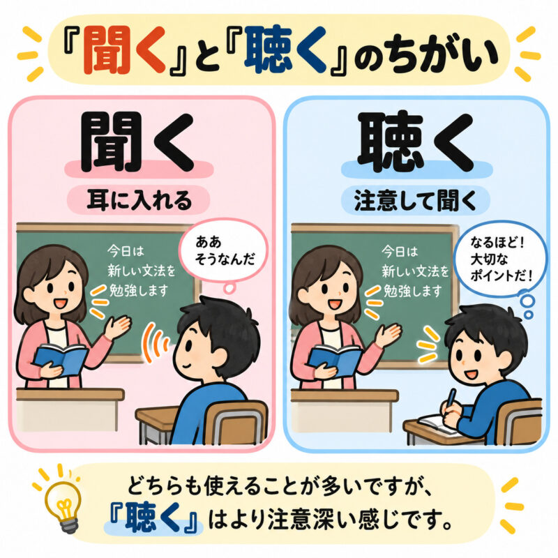 「聞く」と「聴く」