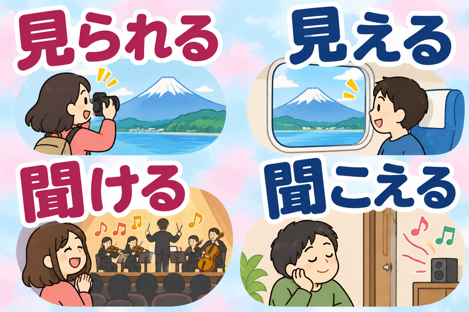 「見られる見える・聞ける聞こえる」